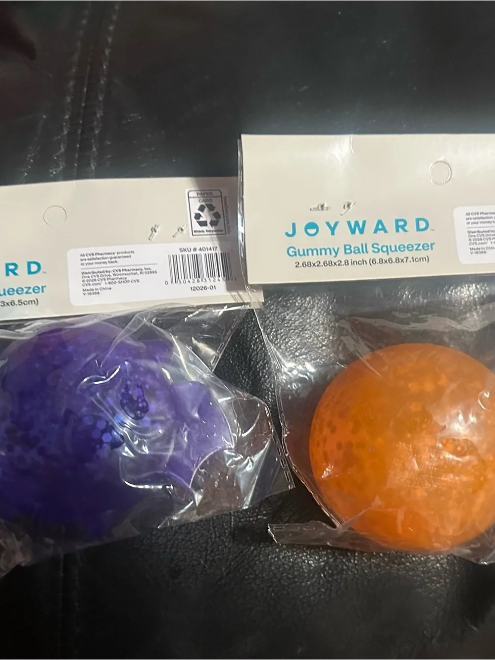 Joyward Gummy Ball Squeezer- Halloween Duo- Bat and Jack O Lantern fidget toy